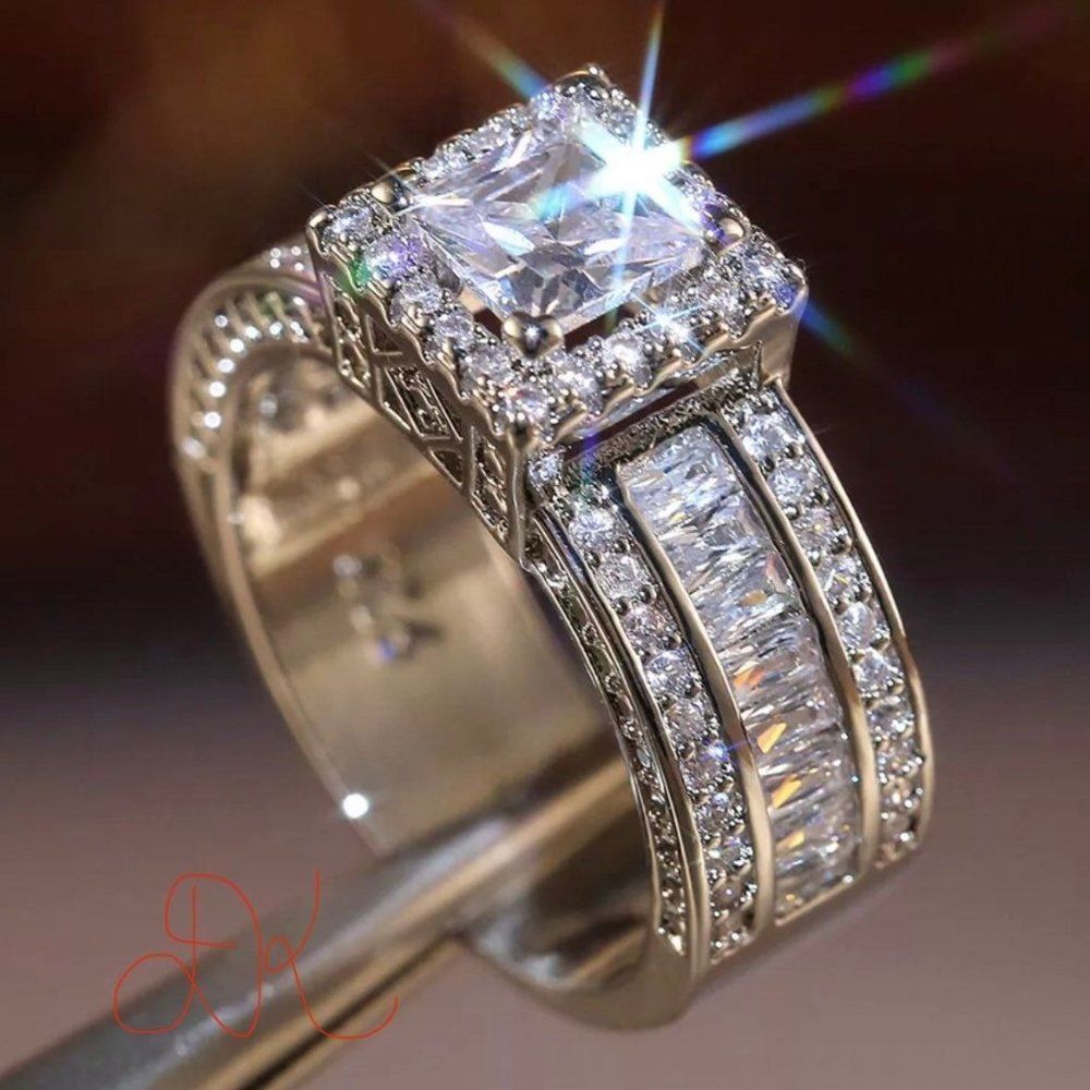 WEDDING RING BRIDAL RING ENGAGMENT RING - Picture 6 of 9
